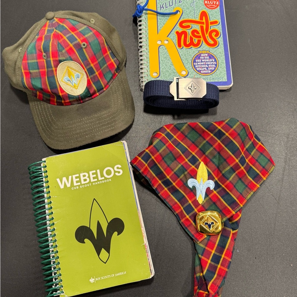 Cub Scouts, WEBELOWS Plaid Kids Cap and Neckerchief Set